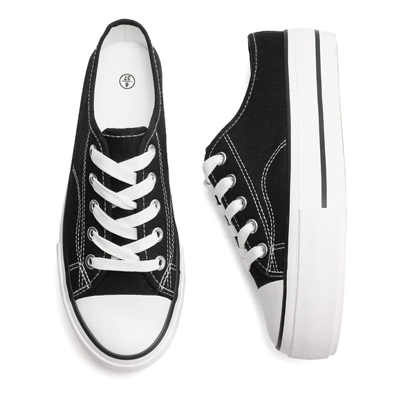 Platform Shoes Slip On Mule Sneakers Low Top Backless Sneakers - Picture 1 of 5